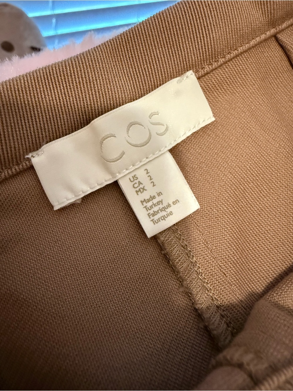 COS Asymmetric Organic Cotton A-line Skirt (Beige) - Picture 2 of 11